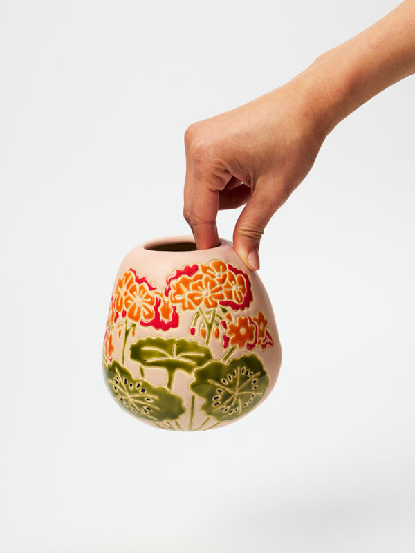 FLOWER MARKET VASE GERANIUM