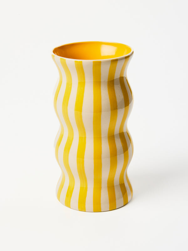 PALMA YELLOW STRIPE VASE