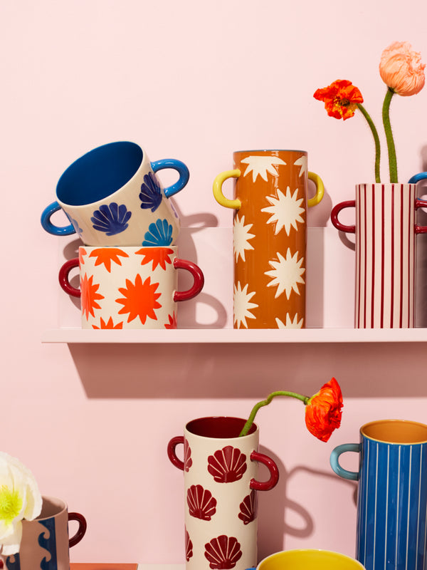 GRIFFE TALL VASE MUSTARD STAR