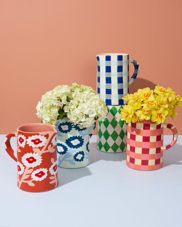 MAKER JUG ROSY CHECK