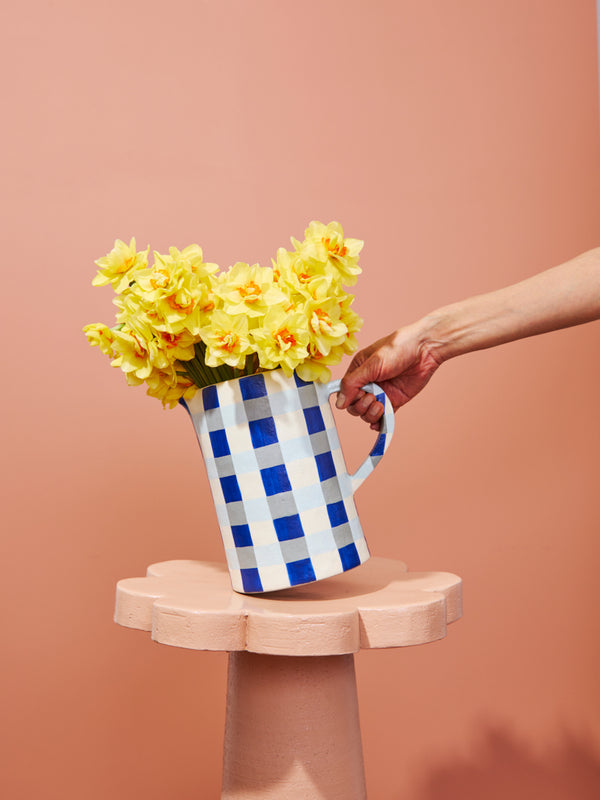 MAKER JUG INDIGO CHECK