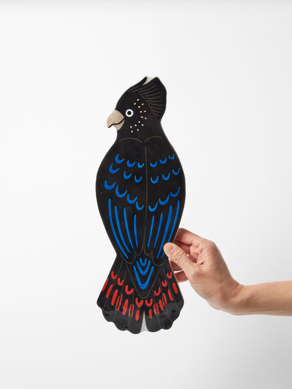 AERIAL WALL ART BLACK COCKATOO
