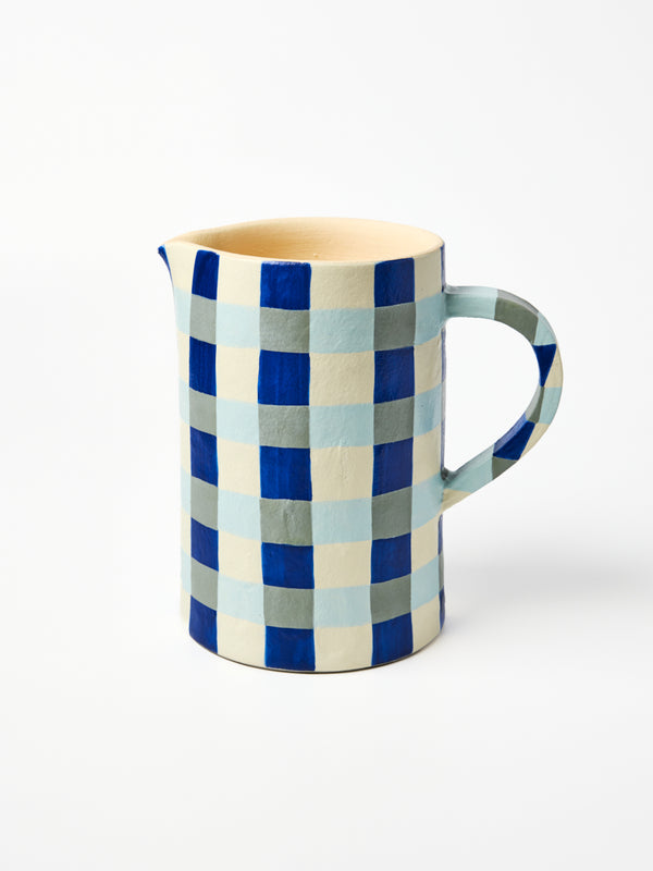 MAKER JUG INDIGO CHECK