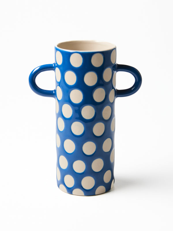 GRIFFE BLUE SPOT BUD VASE