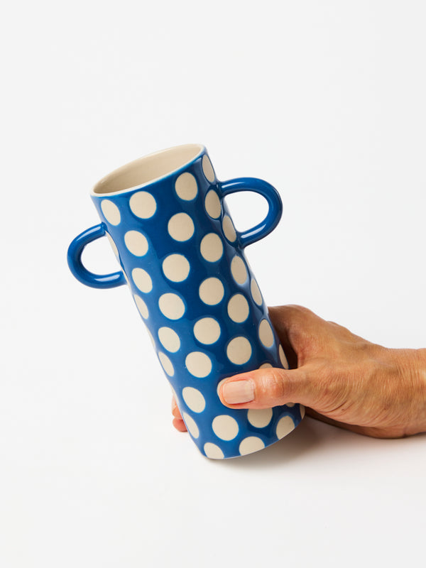 GRIFFE BLUE SPOT BUD VASE