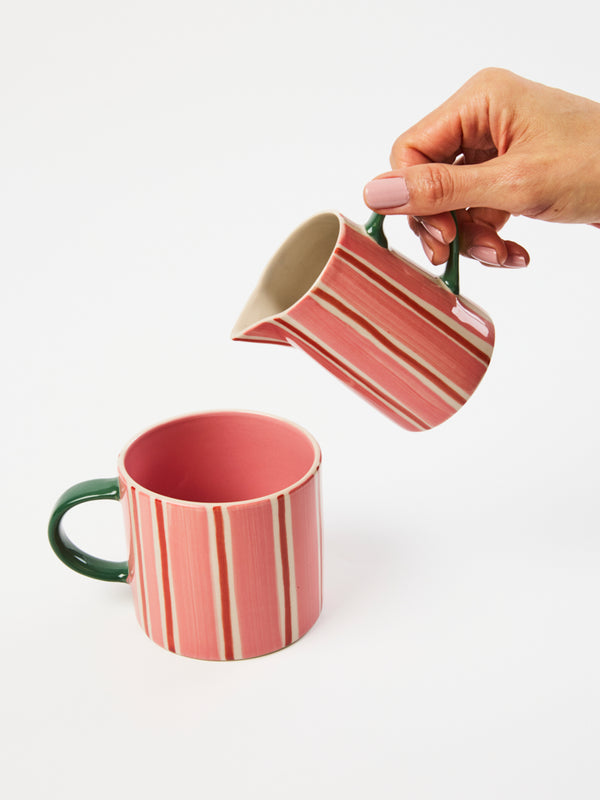 BLOOMIE PINK STRIPE MUG