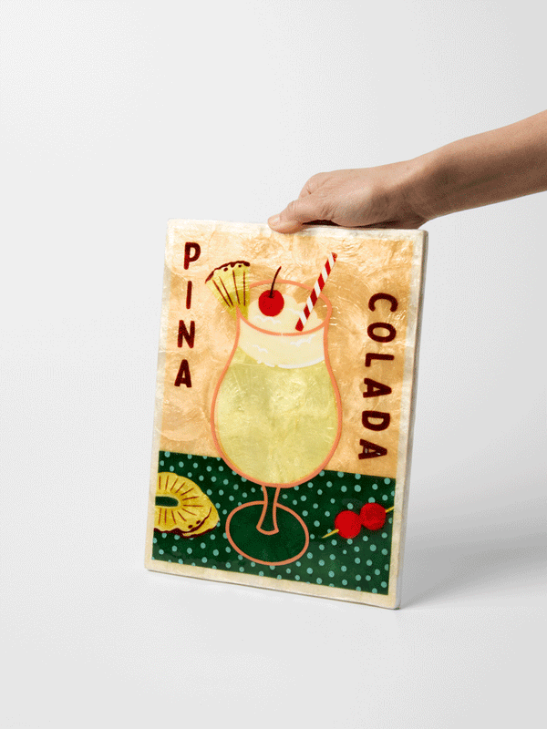 HAPPY HOUR WALL ART PINA COLADA