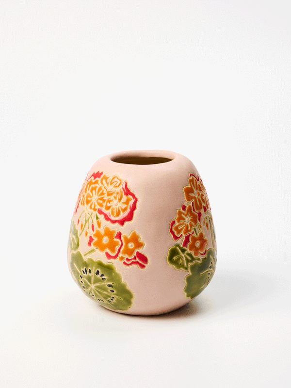 FLOWER MARKET VASE GERANIUM