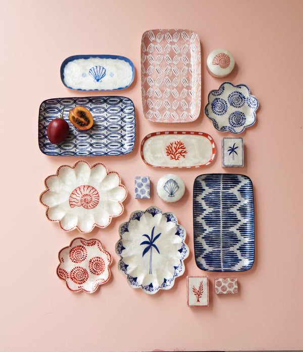 ATLANTIC PINK IKAT TRAY