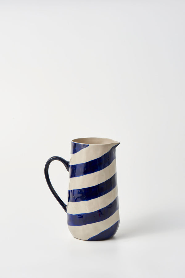 CABANA STRIPE JUG BLUE