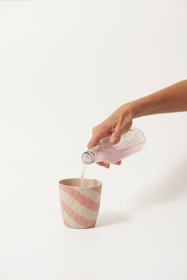CABANA STRIPE TUMBLER PINK