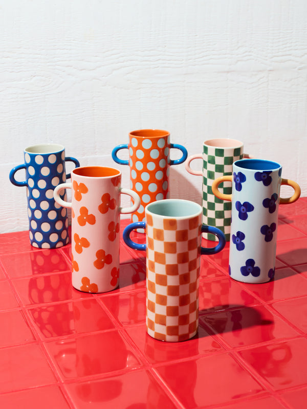 GRIFFE TAN CHECK BUD VASE