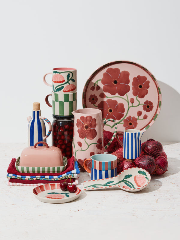 BLOOMIE PINK BUTTER DISH