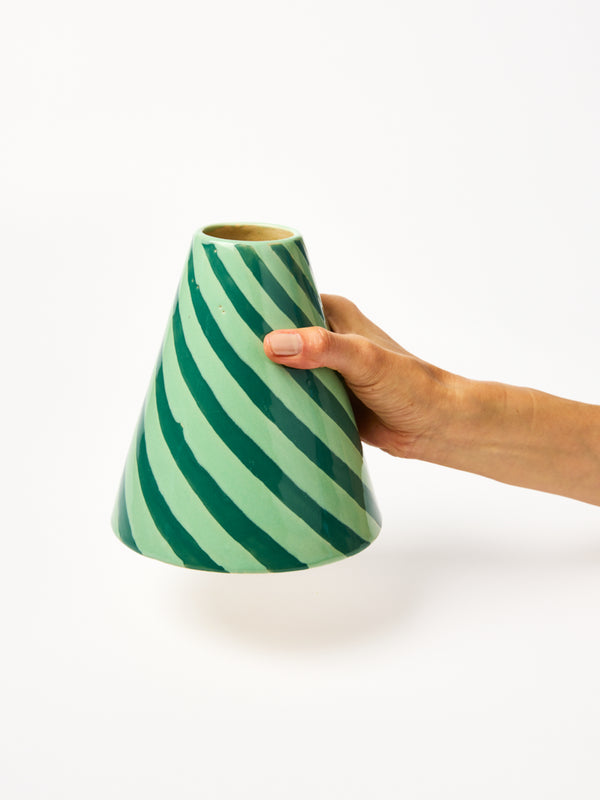 JESTER VASE MINT SWIRL