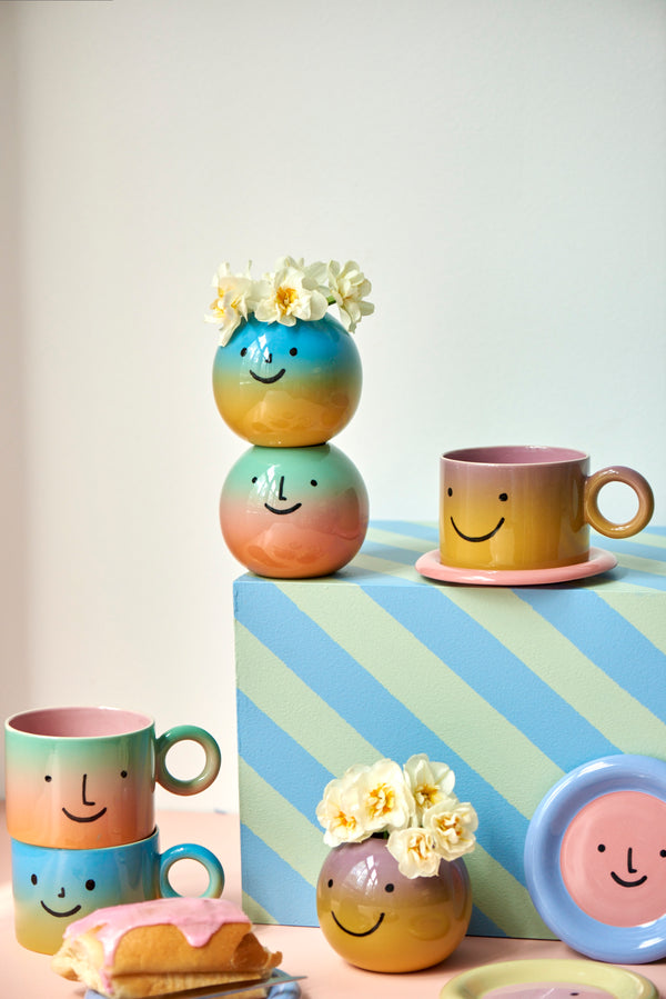 SMILEY VASE PEACH