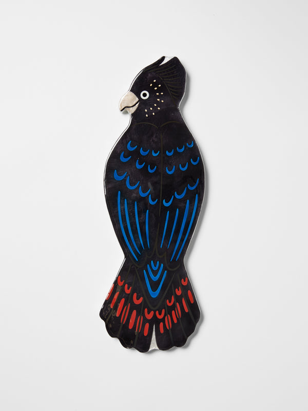 AERIAL WALL ART BLACK COCKATOO