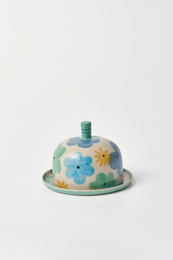 DITSY BUTTER DISH BLUE