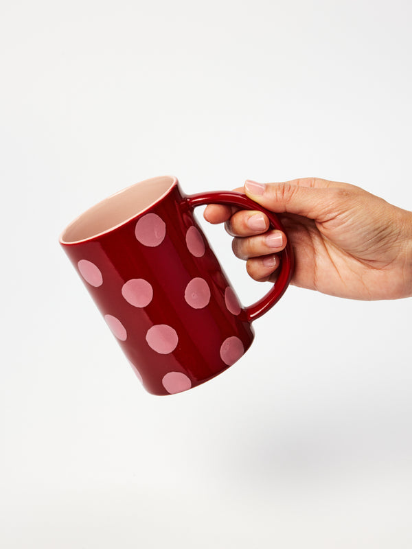 HAPPY MUG SPOT RED