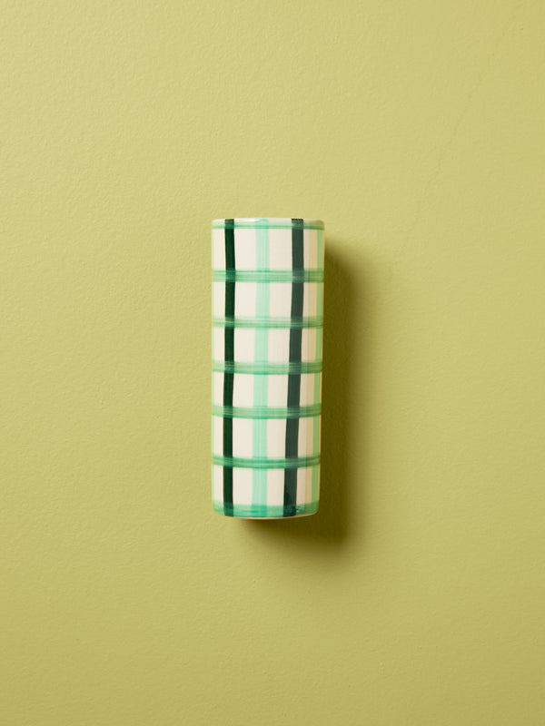 BONBON VASE GREEN CHECK