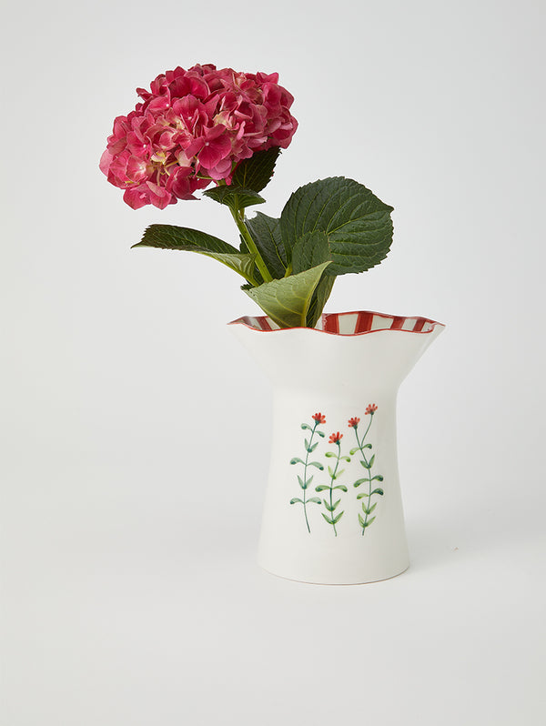 BLOSSOM TALL RED VASE