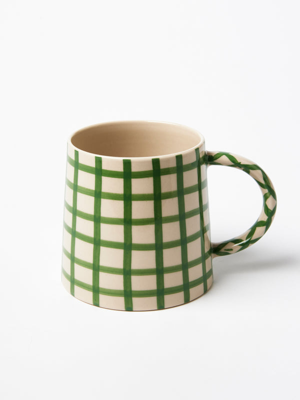 LARDER CHECK MUG GREEN