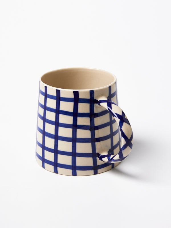 LARDER CHECK MUG NAVY