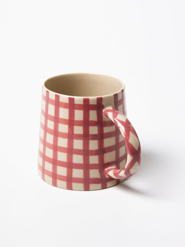 LARDER CHECK MUG PINK