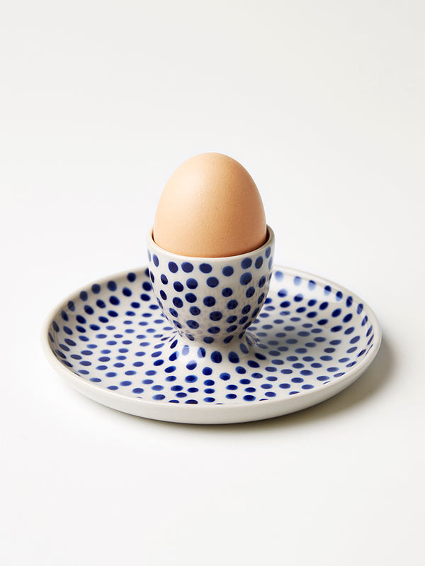 CHINO EGG CUP BLUE SPOT